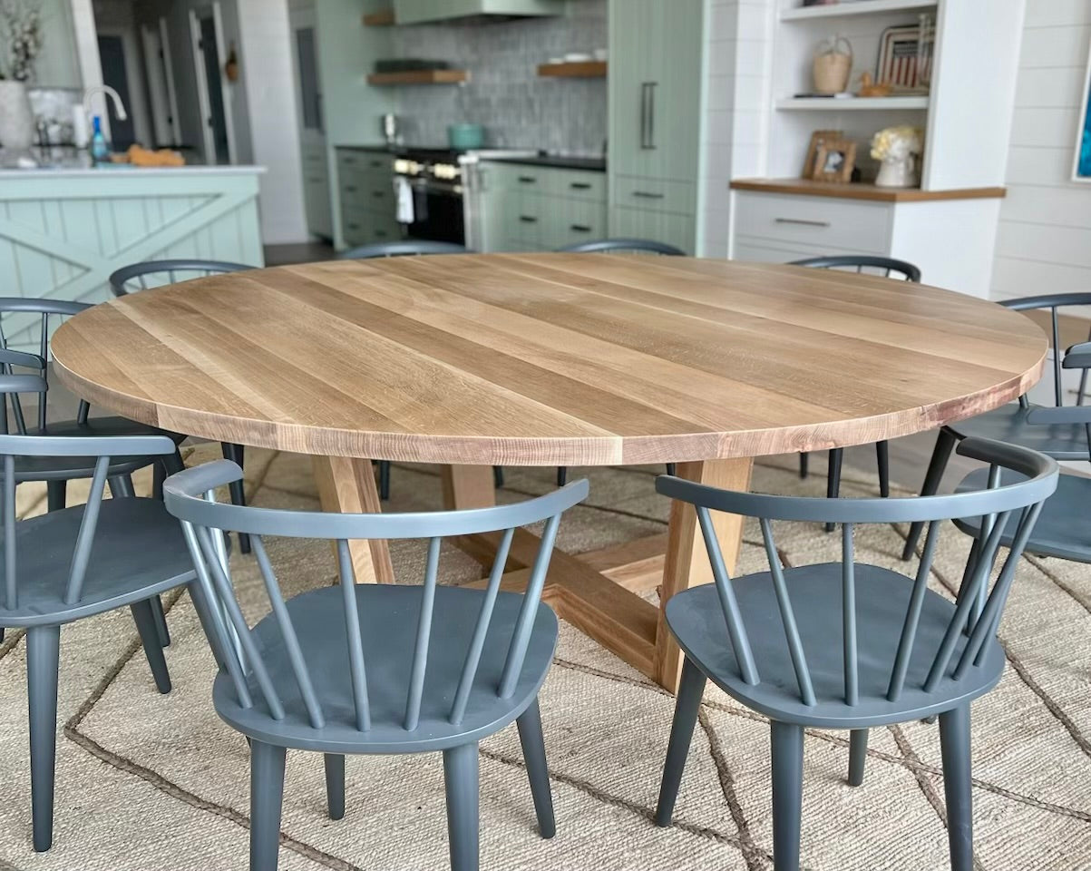 Modern U-Base Round Dining Table