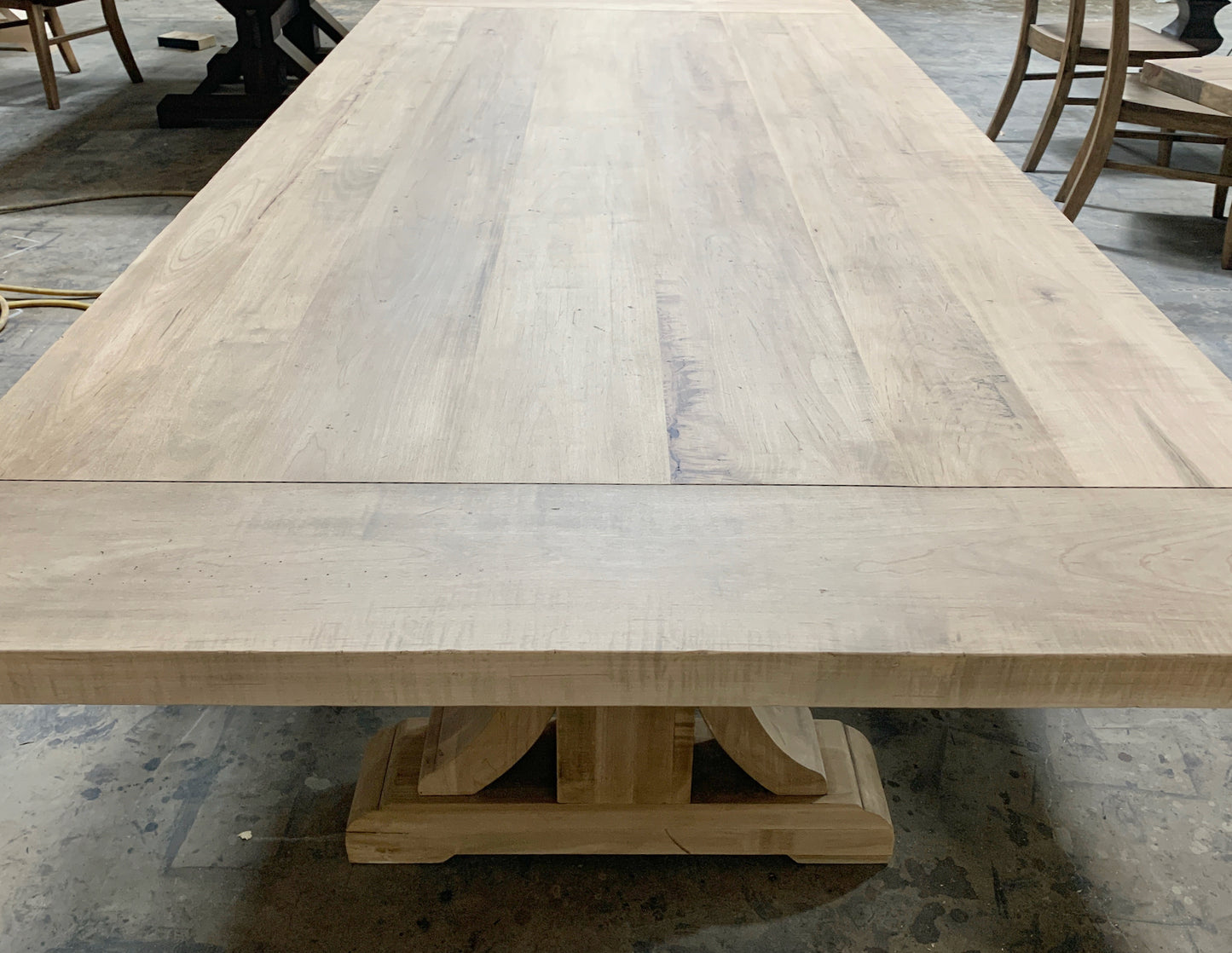 Wide Curved Base Dining Table