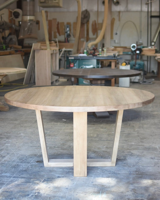 Modern U-Base Round Dining Table