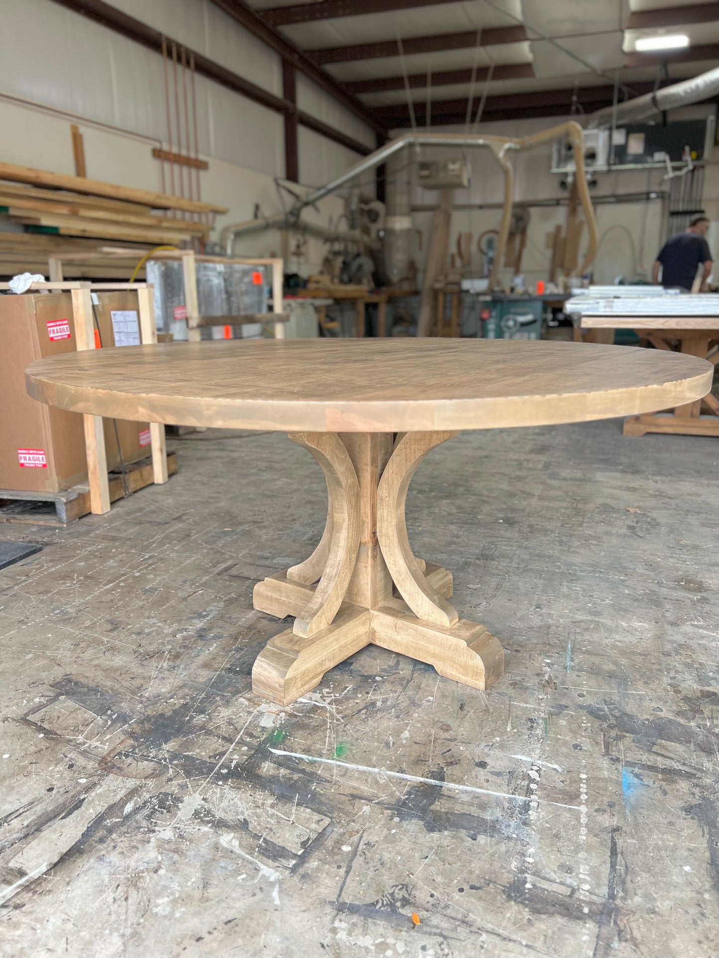 Round Curved Base Dining Table