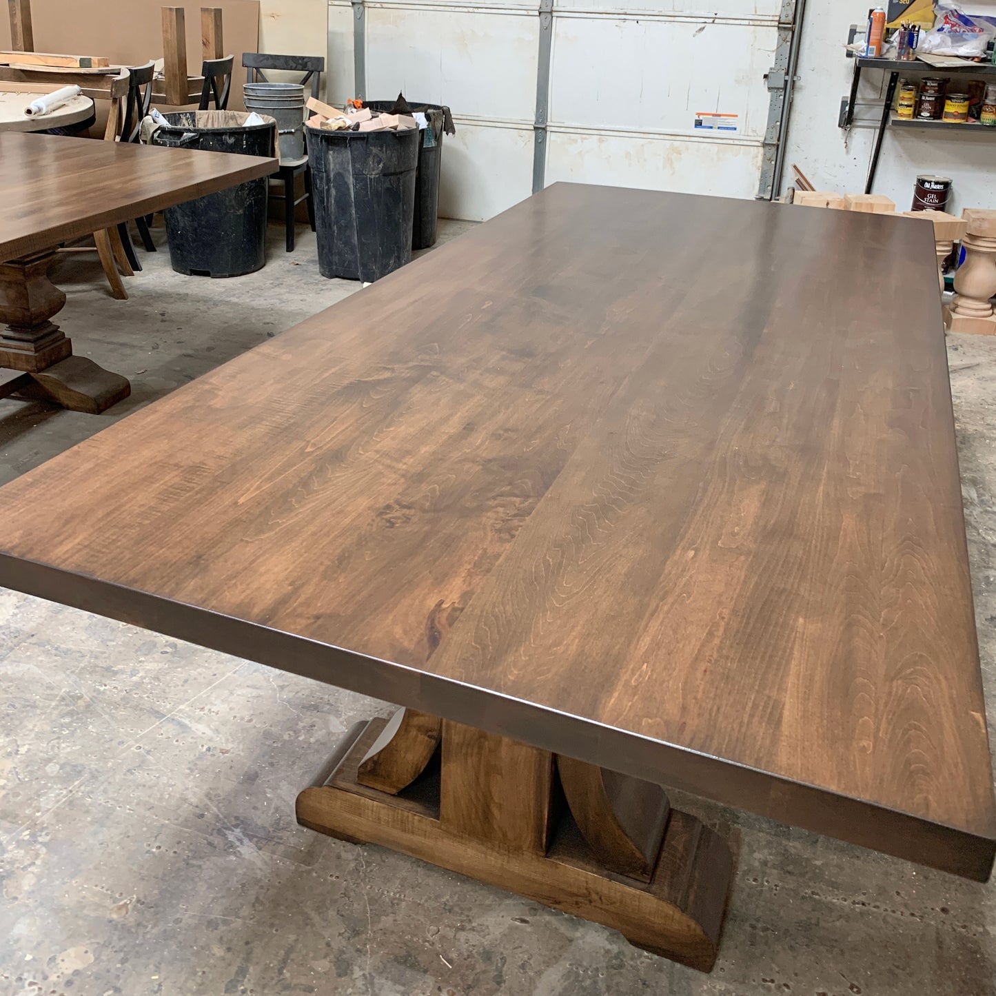 Wide Curved Base Dining Table