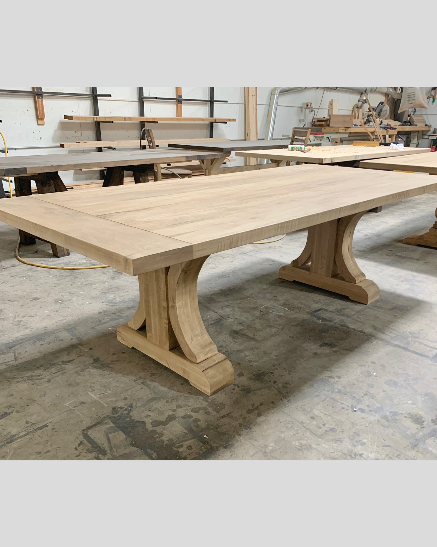 Wide Curved Base Dining Table