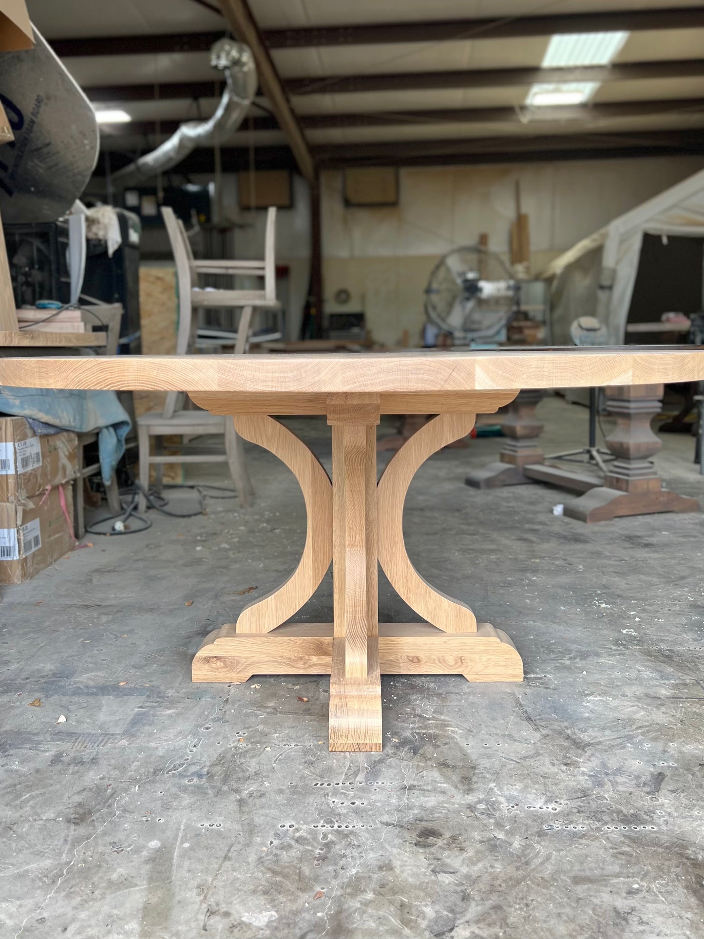 Round Curved Base Dining Table