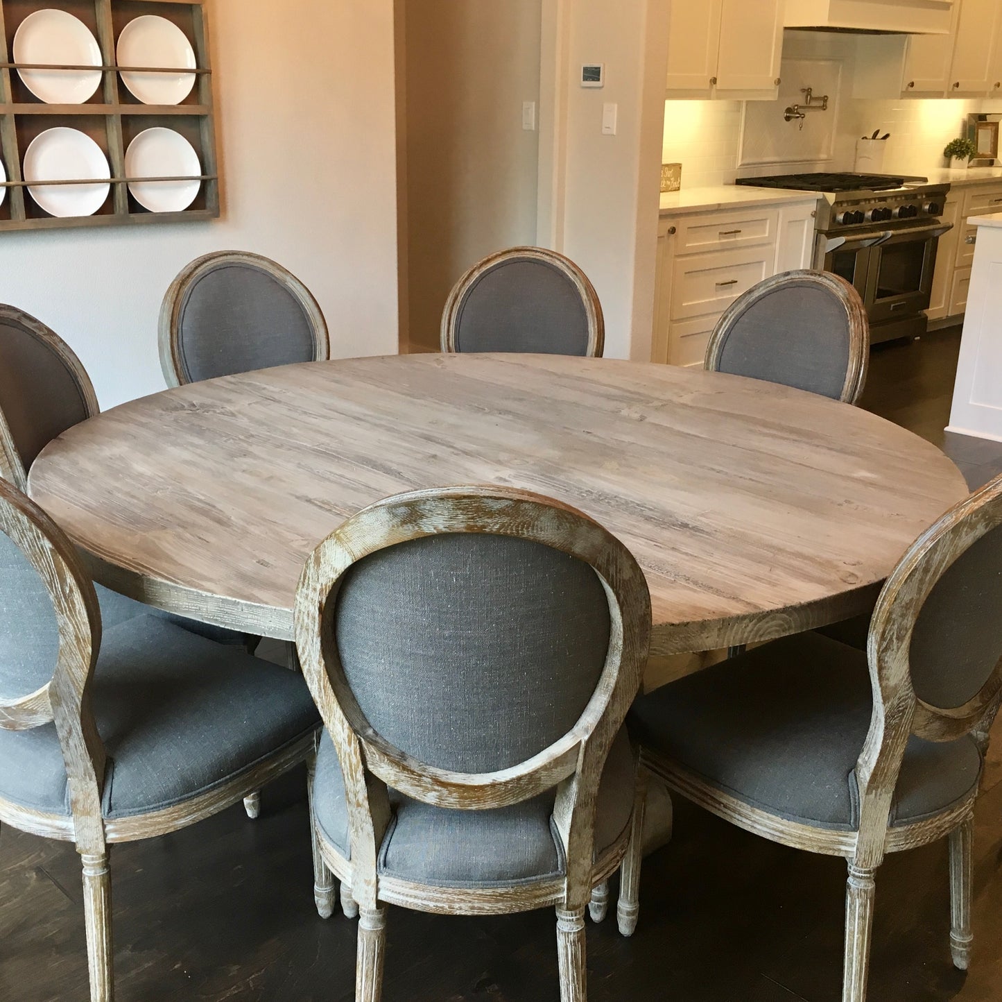 Round X-Base Dining Table