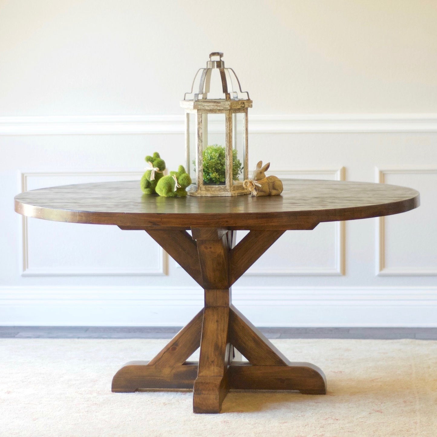 Round X-Base Dining Table